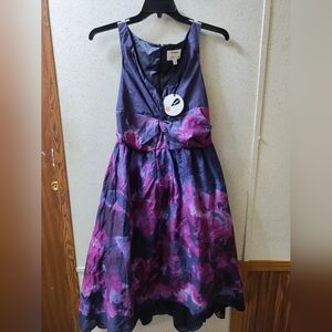 Lela Rose Watercolor Dress Silk Blend Neiman Marcus Target Women 12 No Belt $99